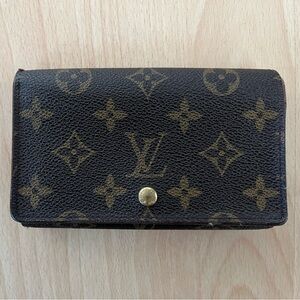 Louis Vuitton Black and Gold Monogram Wallet